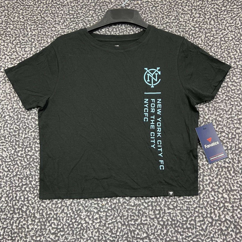 New York City FC Shirt Women Medium Black Fanatics Short Sleeve Crew Neck New M
